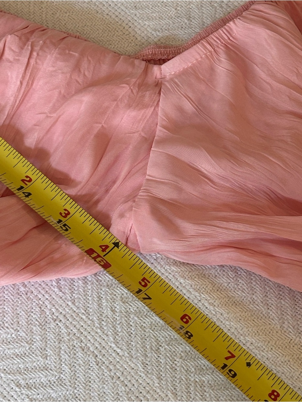 🟡Pink Ruffle Tie-Front Crop Top - Picture 5 of 10